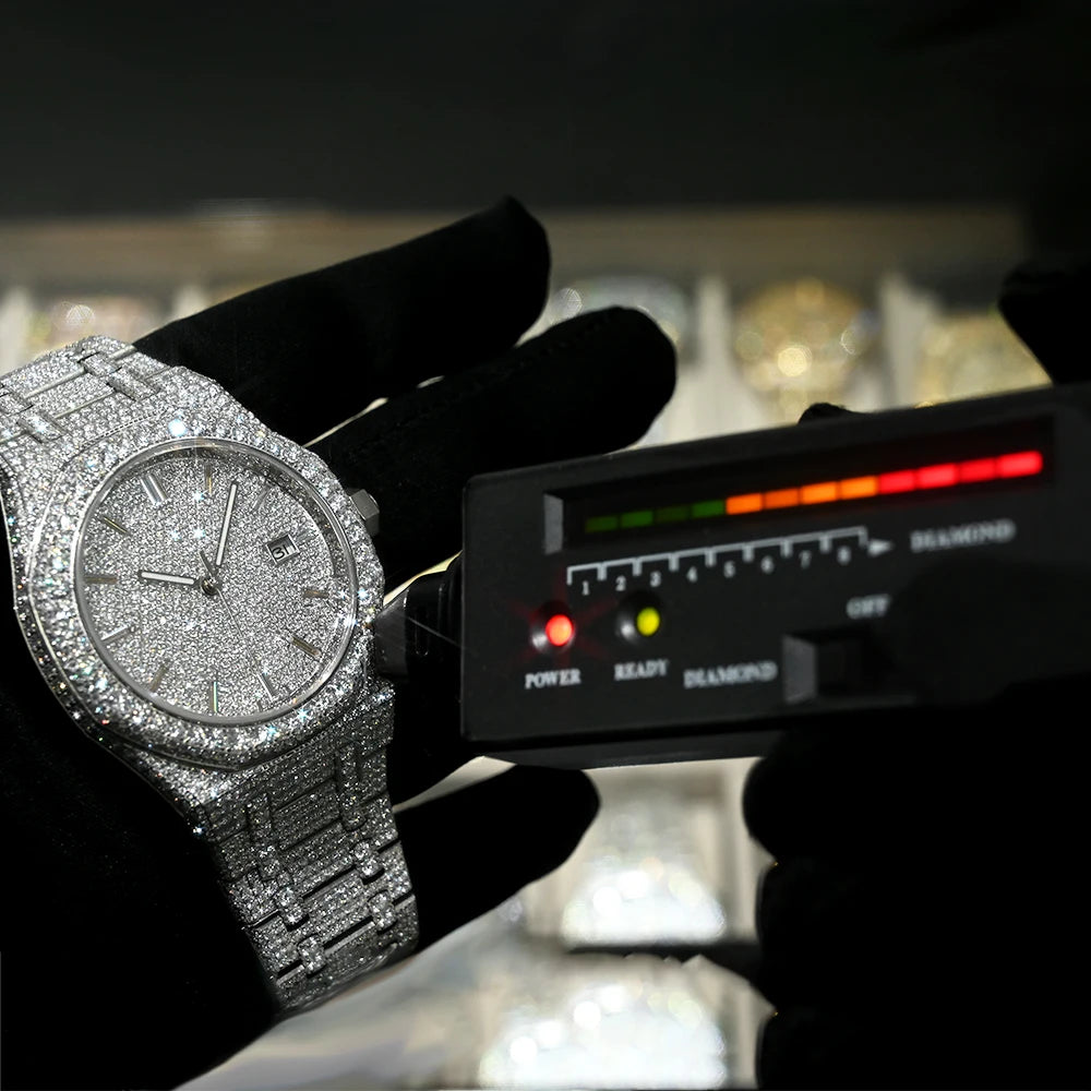 ICE FLOWER VVS Moissanite Watchs – LUXVANE