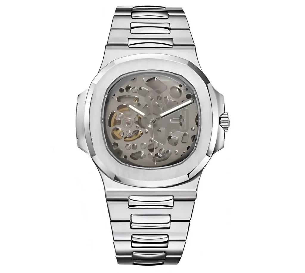 SEIKO MODS Silver Skeleton Nautiluss
