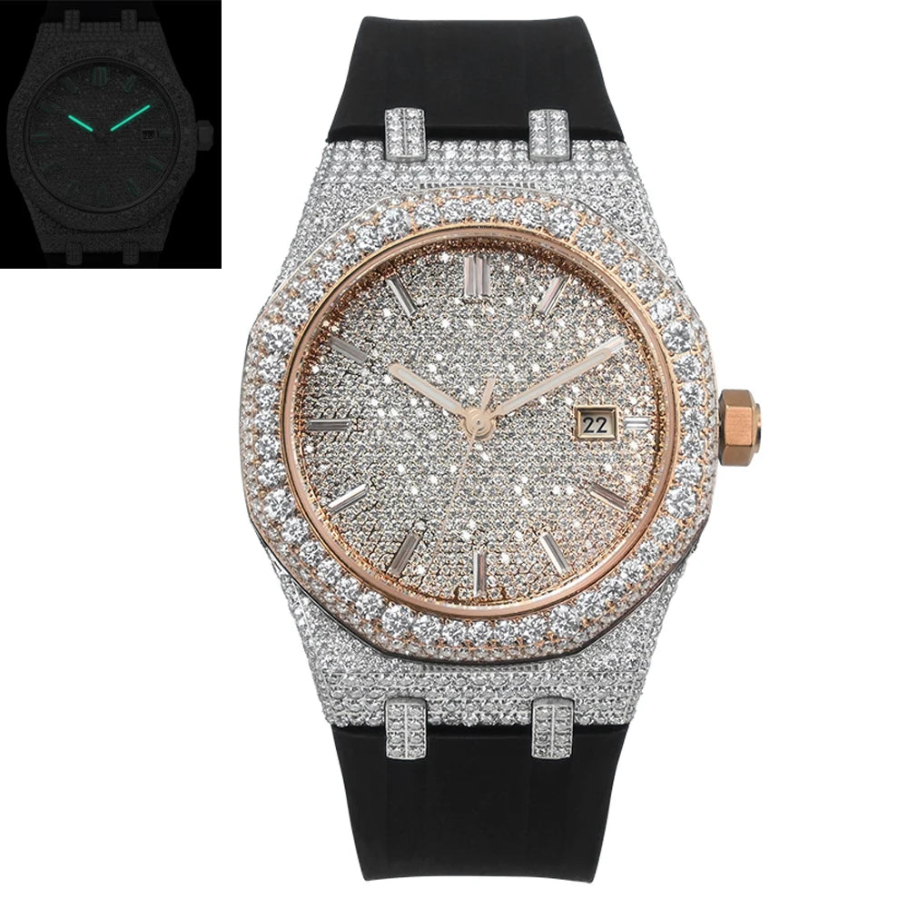 MISSFOX CRYSTAL BLOSSOM Moissanite Watchs