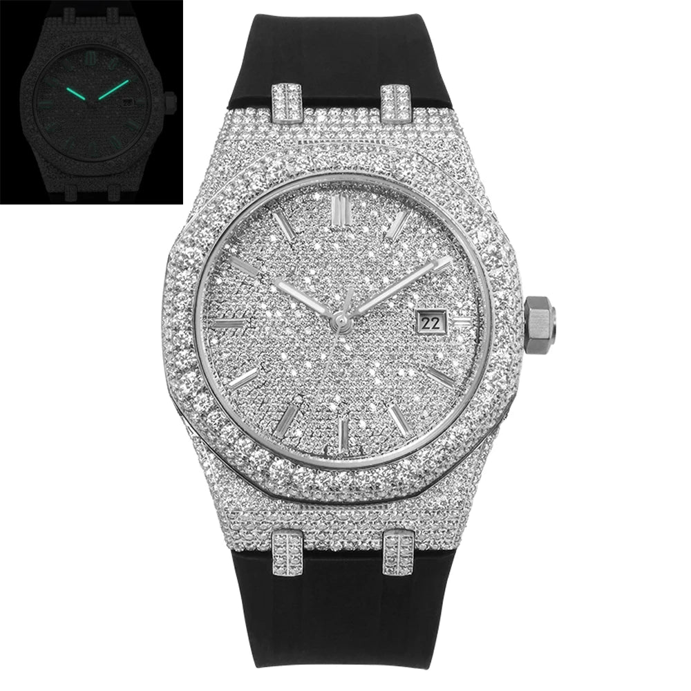 MISSFOX CRYSTAL BLOSSOM Moissanite Watchs