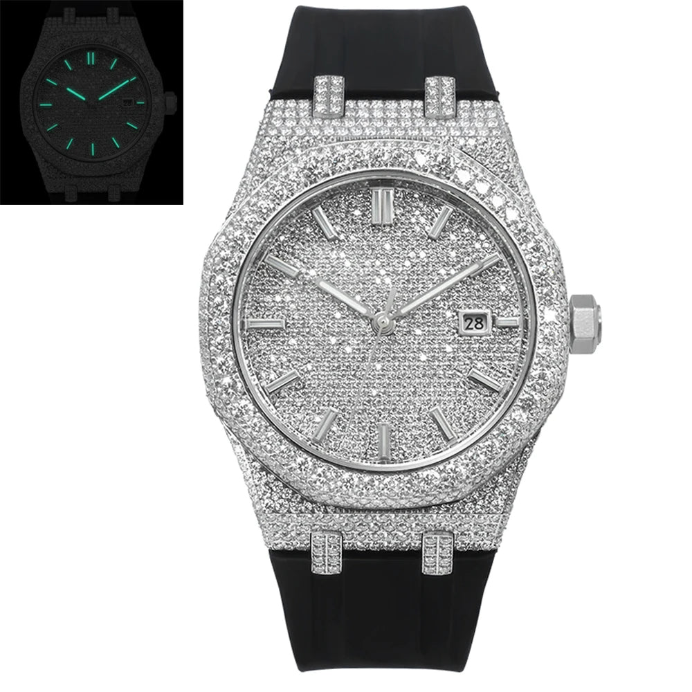 MISSFOX CRYSTAL BLOSSOM Moissanite Watchs