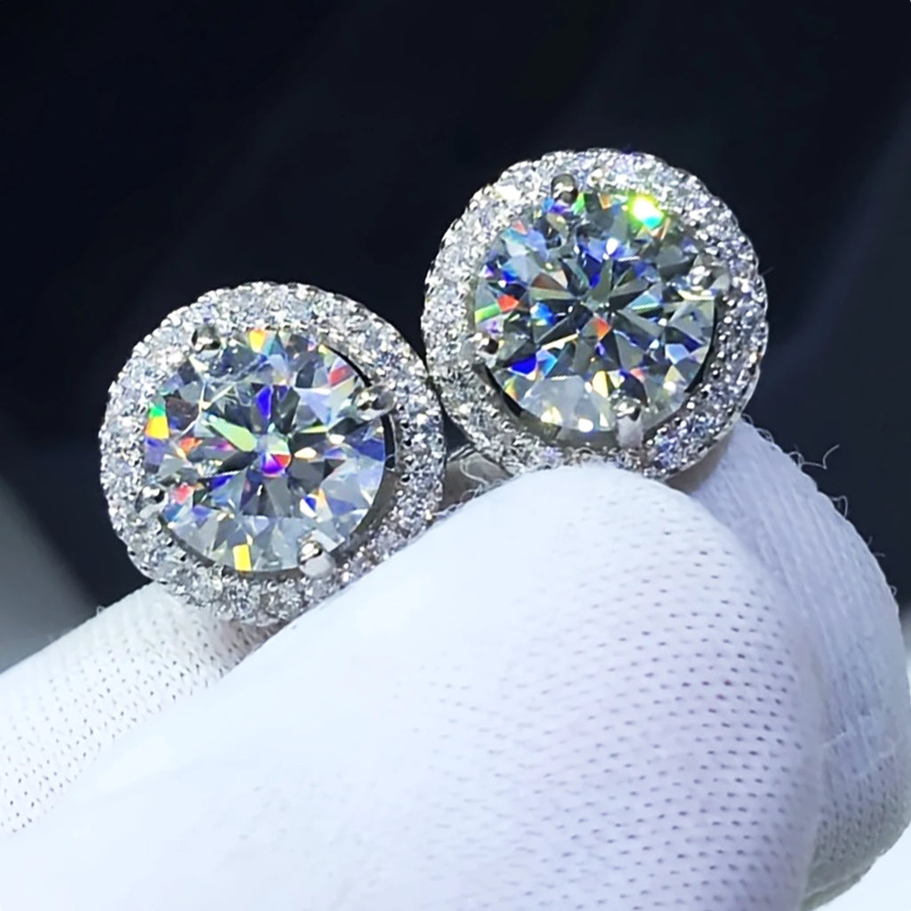 LUXVANE ROYAL MOISSANITE EARRINGS フラワーカット925シルバーピアス
