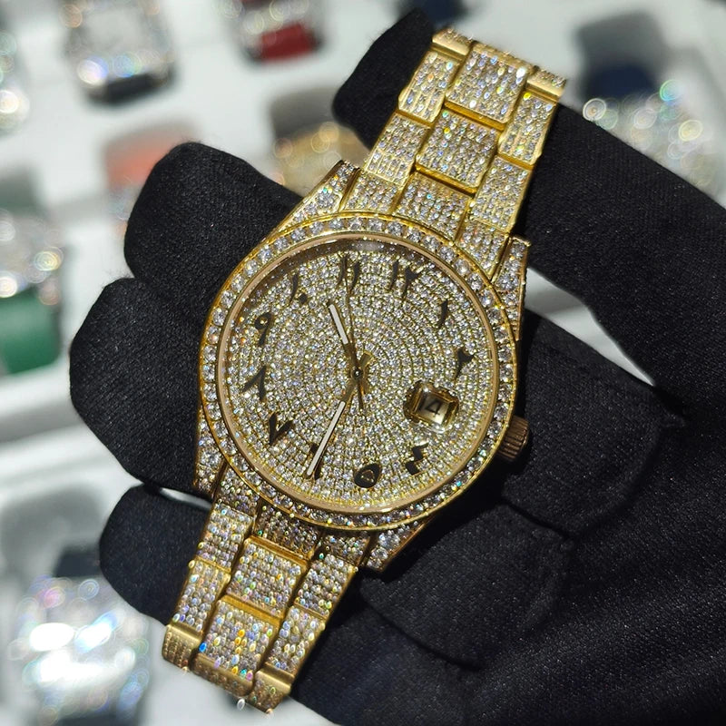 LUXVANE ROYAL ICED FLOWER Moissanite Watchs
