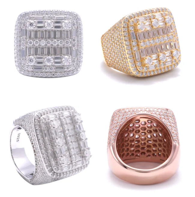 LUXVANE ICE MOISSANITE RING 925シルバー フルアイスリング