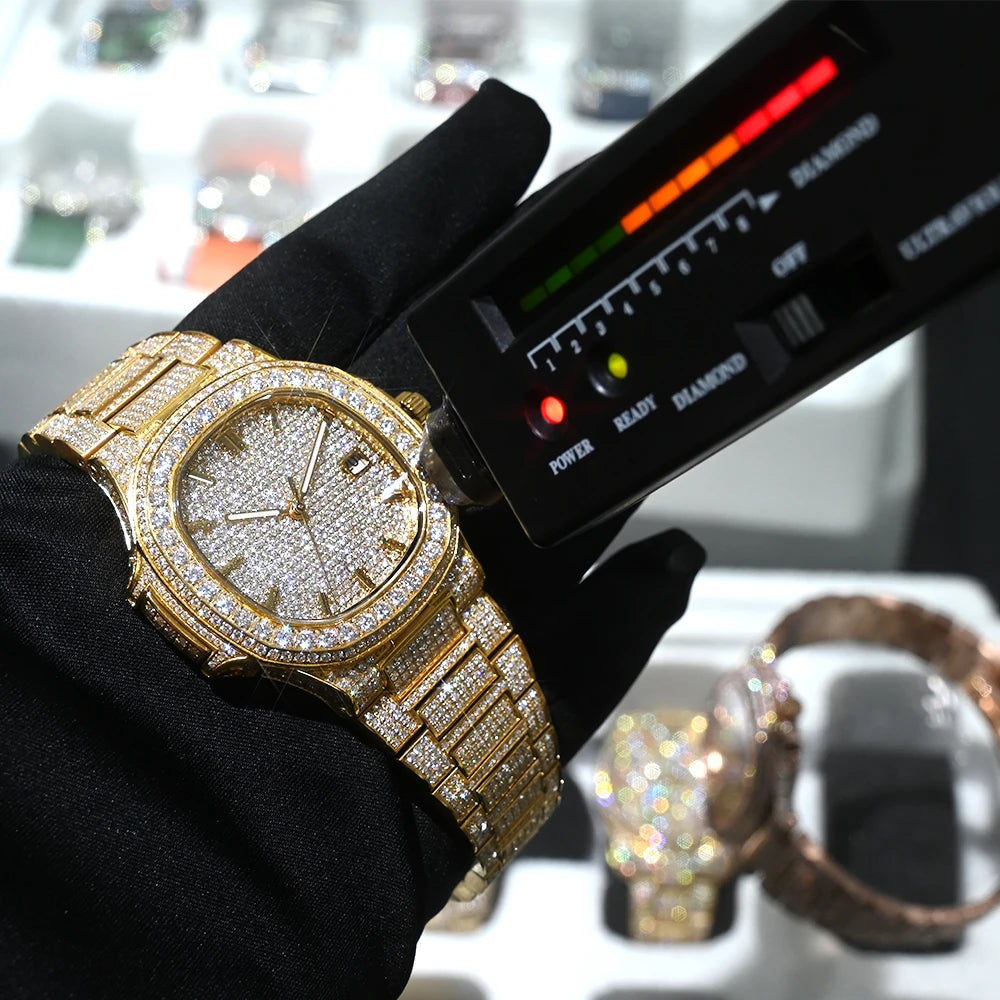 LUXVANE ROYAL ICE MOISSANITE AUTOMATIC WATCH