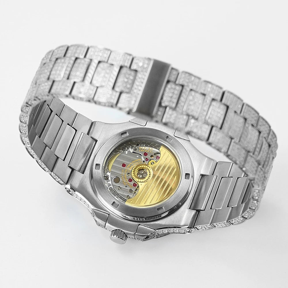 LUXVANE ROYAL ICE MOISSANITE WATCH 5BAR