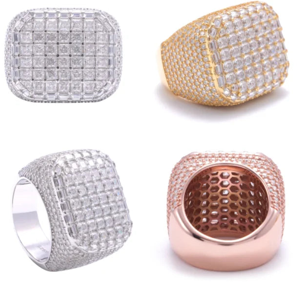 LUXVANE ICE MOISSANITE RING 925シルバー フルアイスリング