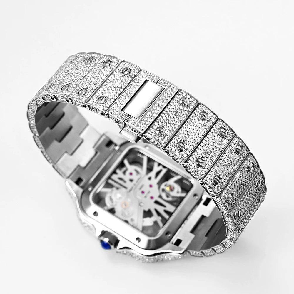 LUXVANE SKELETON MOISSANITE QUARTZ WATCH