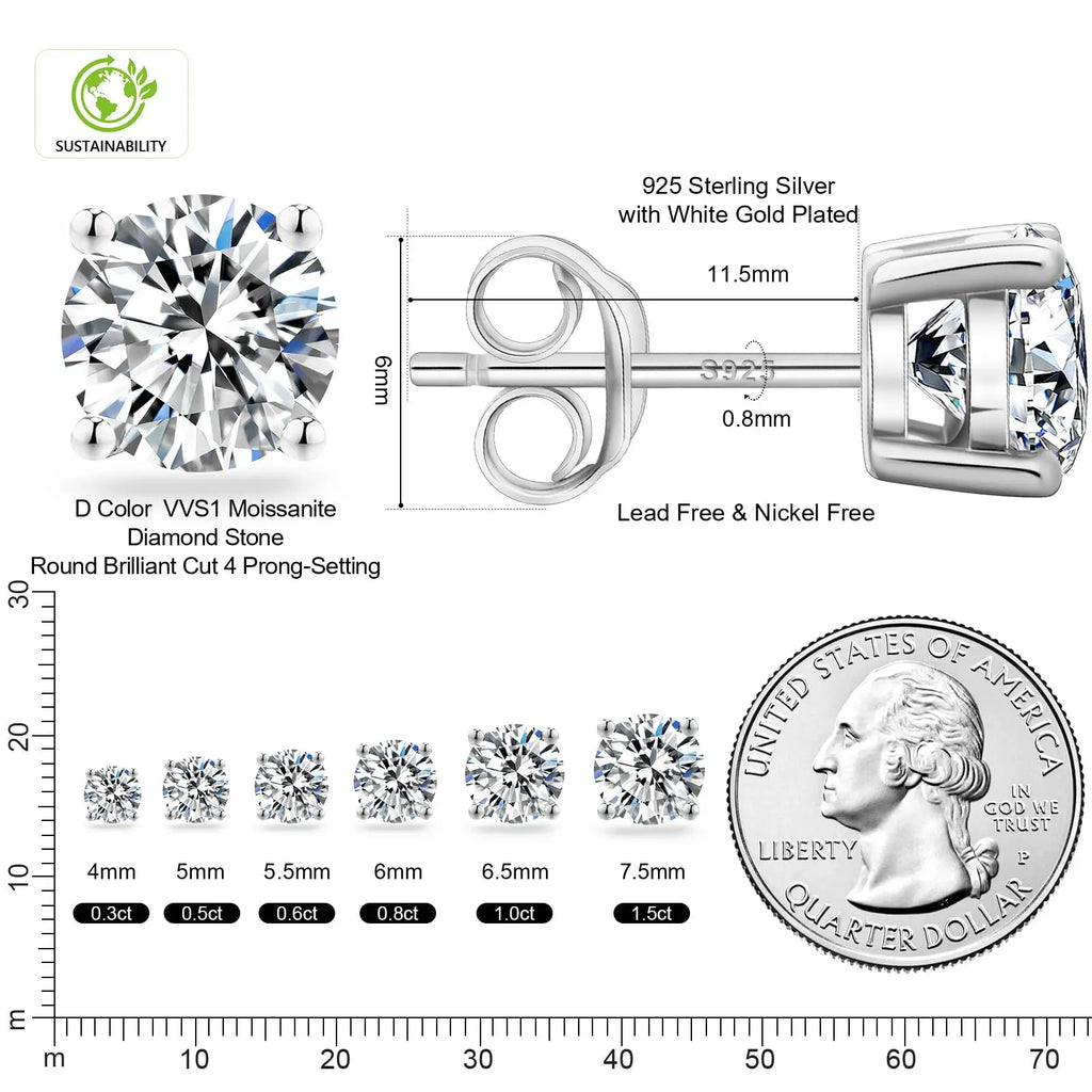 LUXVANE ROYAL MOISSANITE EARRINGS フラワーカット925シルバーピアス