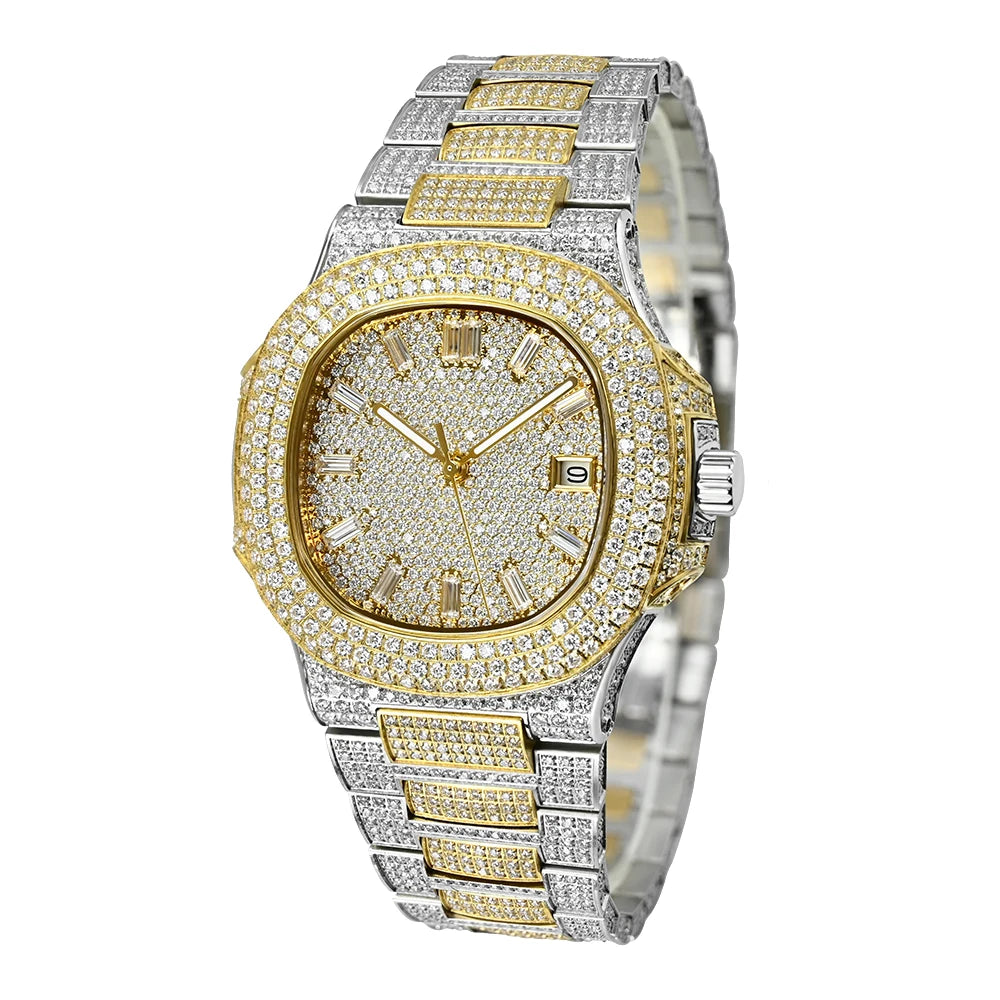LUXVANE ROYAL ICE MOISSANITE WATCH 5BAR
