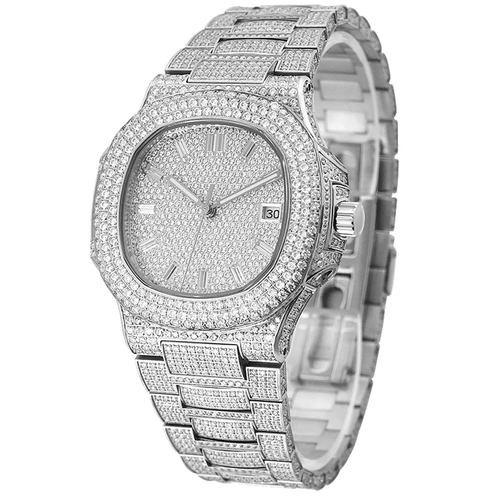LUXVANE ROYAL ICE MOISSANITE WATCH 5BAR