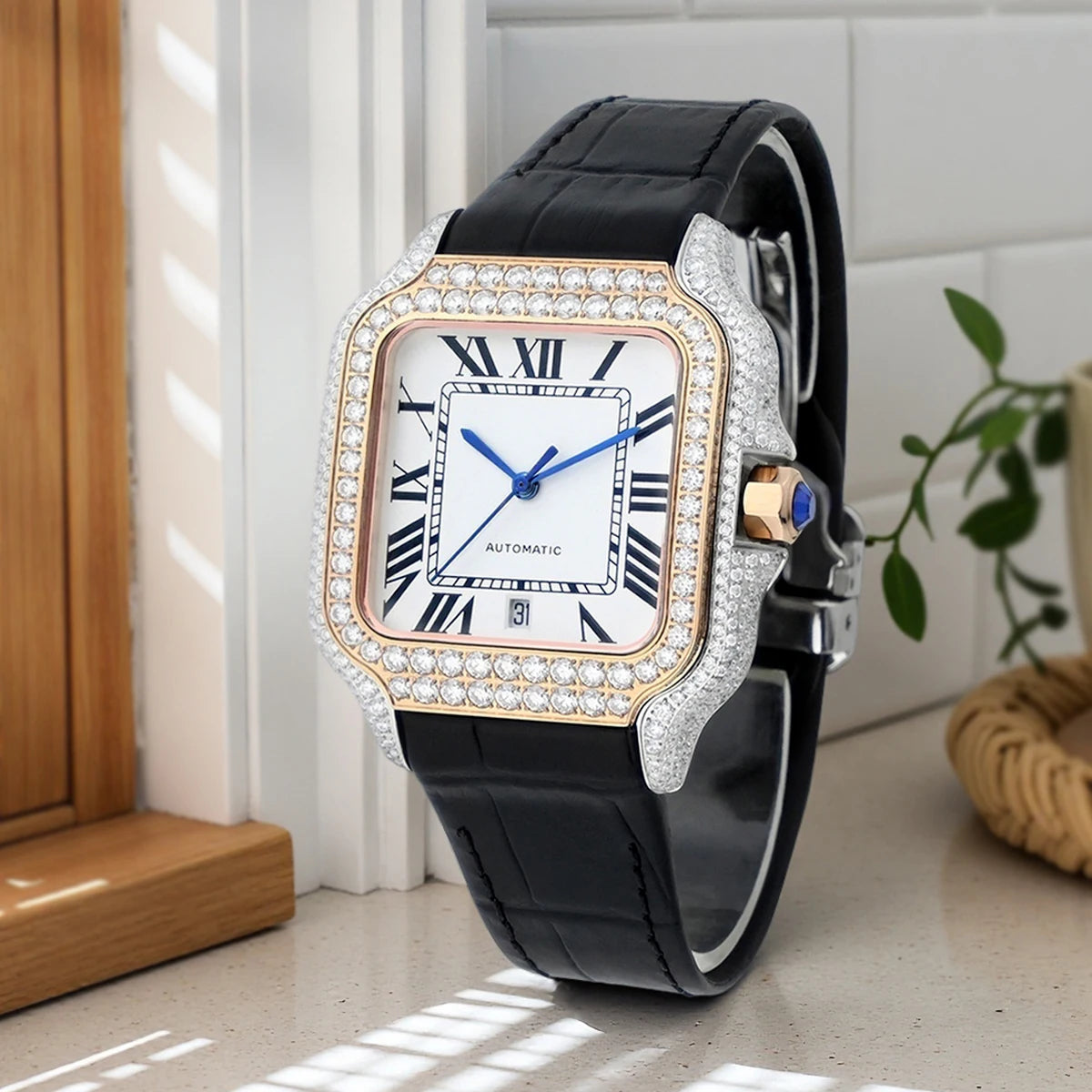 LUXVANE ICED ROSE Moissanite Watchs