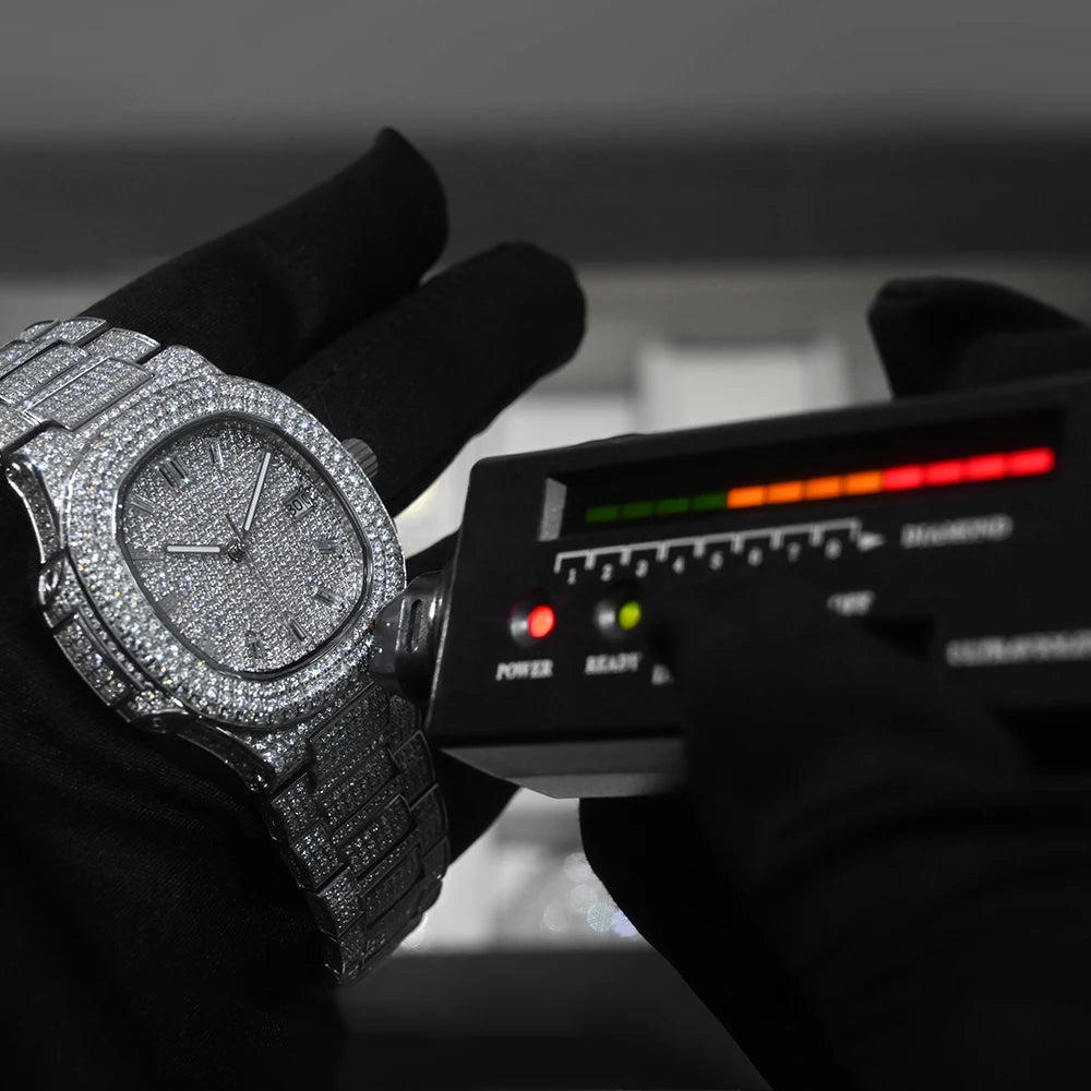 LUXVANE ROYAL ICE MOISSANITE WATCH 5BAR