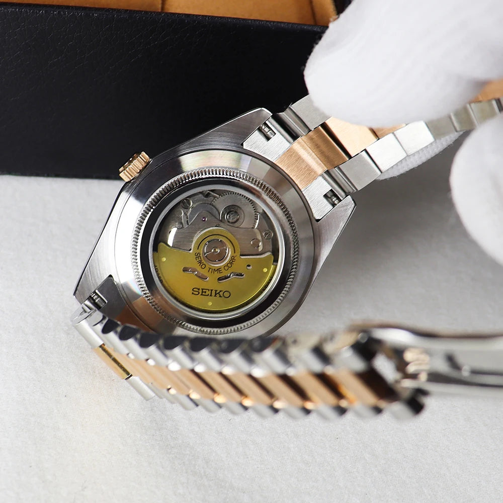 SEIKO MODS NH35 BROWN CLASSIC WATCH