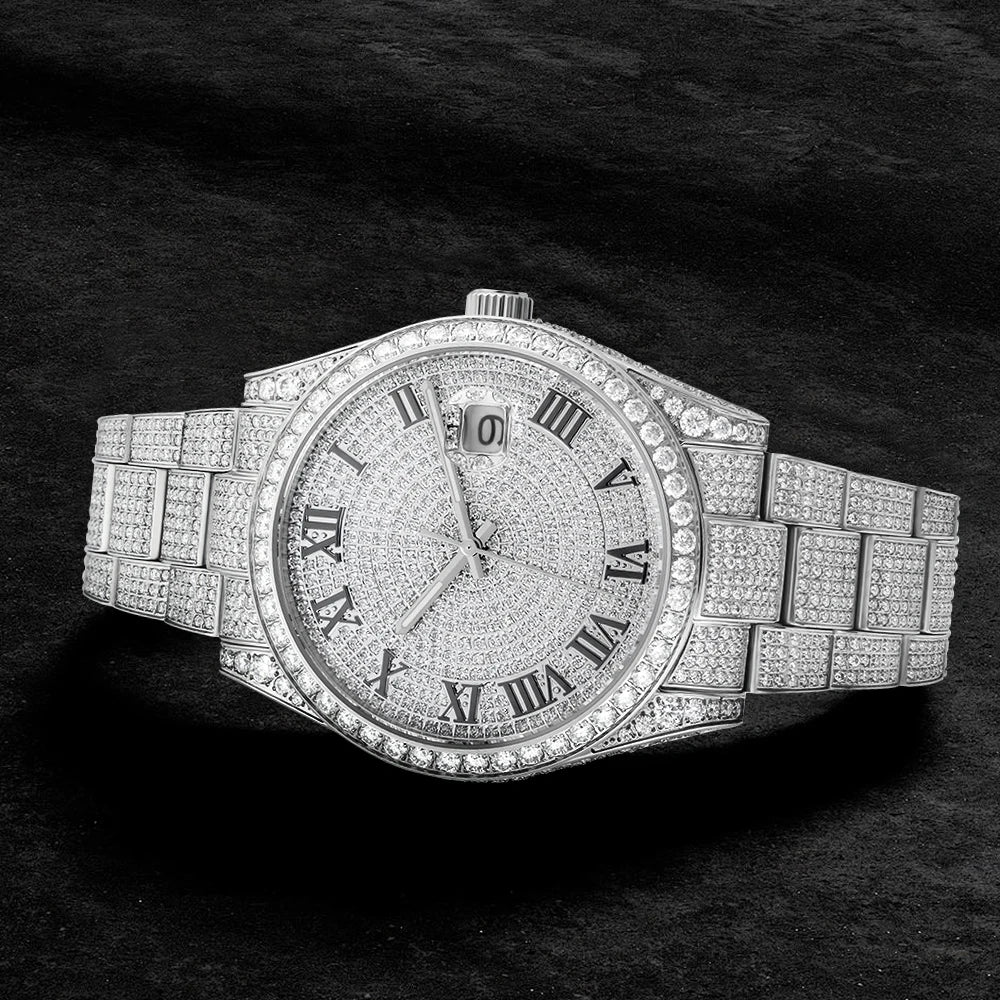 LUXVANE ROYAL ICED FLOWER Moissanite Watchs
