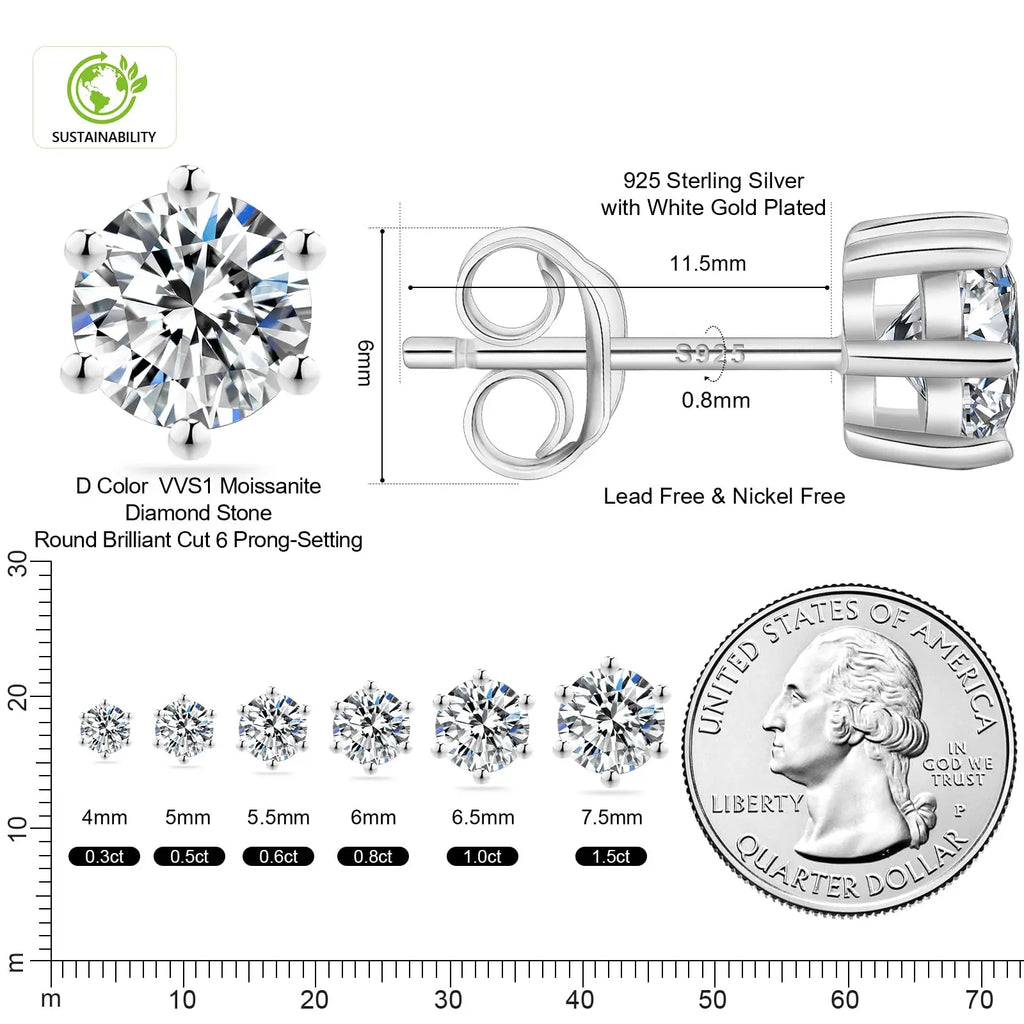 LUXVANE ROYAL MOISSANITE EARRINGS フラワーカット925シルバーピアス