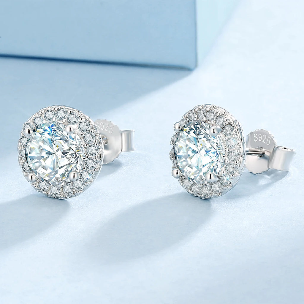LUXVANE ROYAL MOISSANITE EARRINGS フラワーカット925シルバーピアス