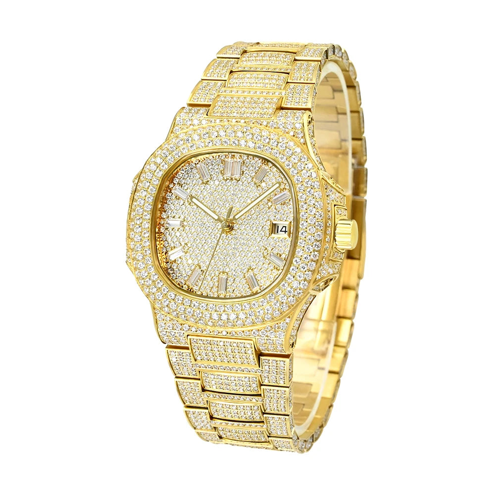 LUXVANE ROYAL ICE MOISSANITE WATCH 5BAR
