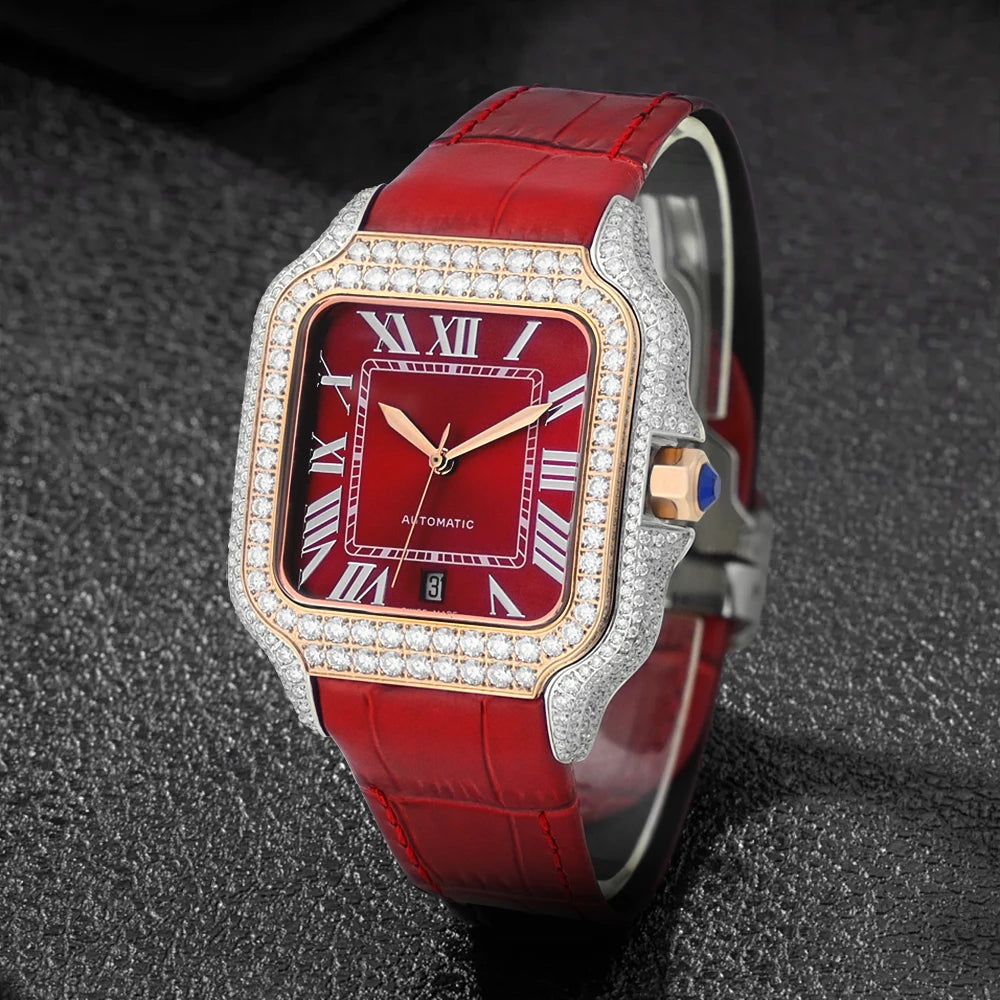 LUXVANE ICED ROSE Moissanite Watchs