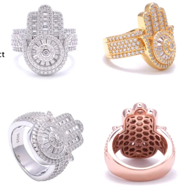 LUXVANE ICE MOISSANITE RING 925シルバー フルアイスリング