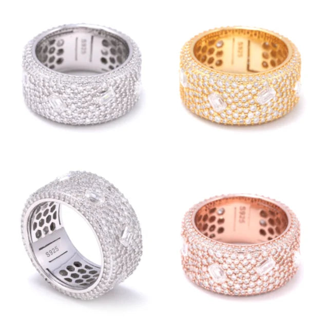 LUXVANE ICE MOISSANITE RING 925シルバー フルアイスリング