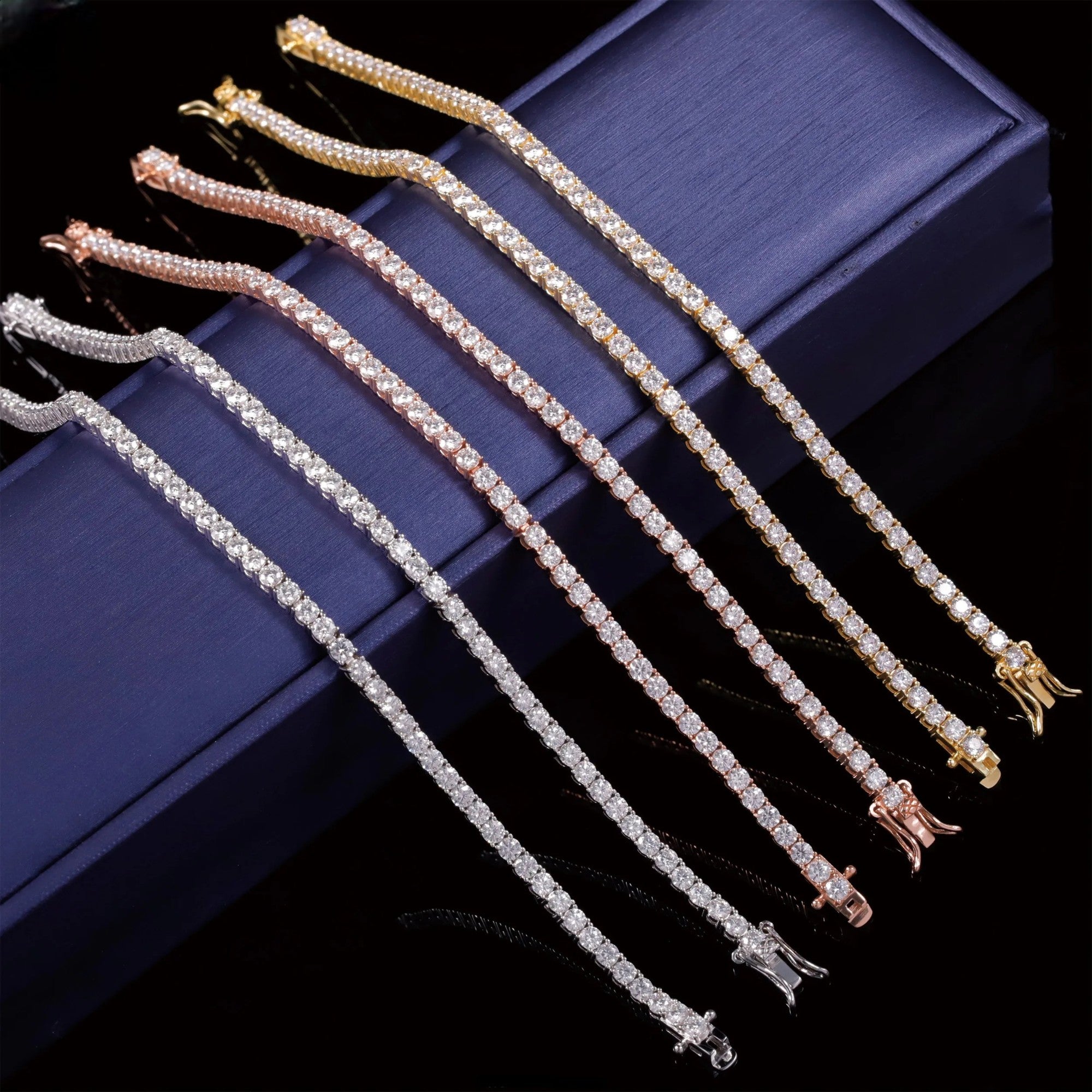LUXVANE MOISSANITE TENNIS CHAIN 925シルバー アイスアウトネックレス