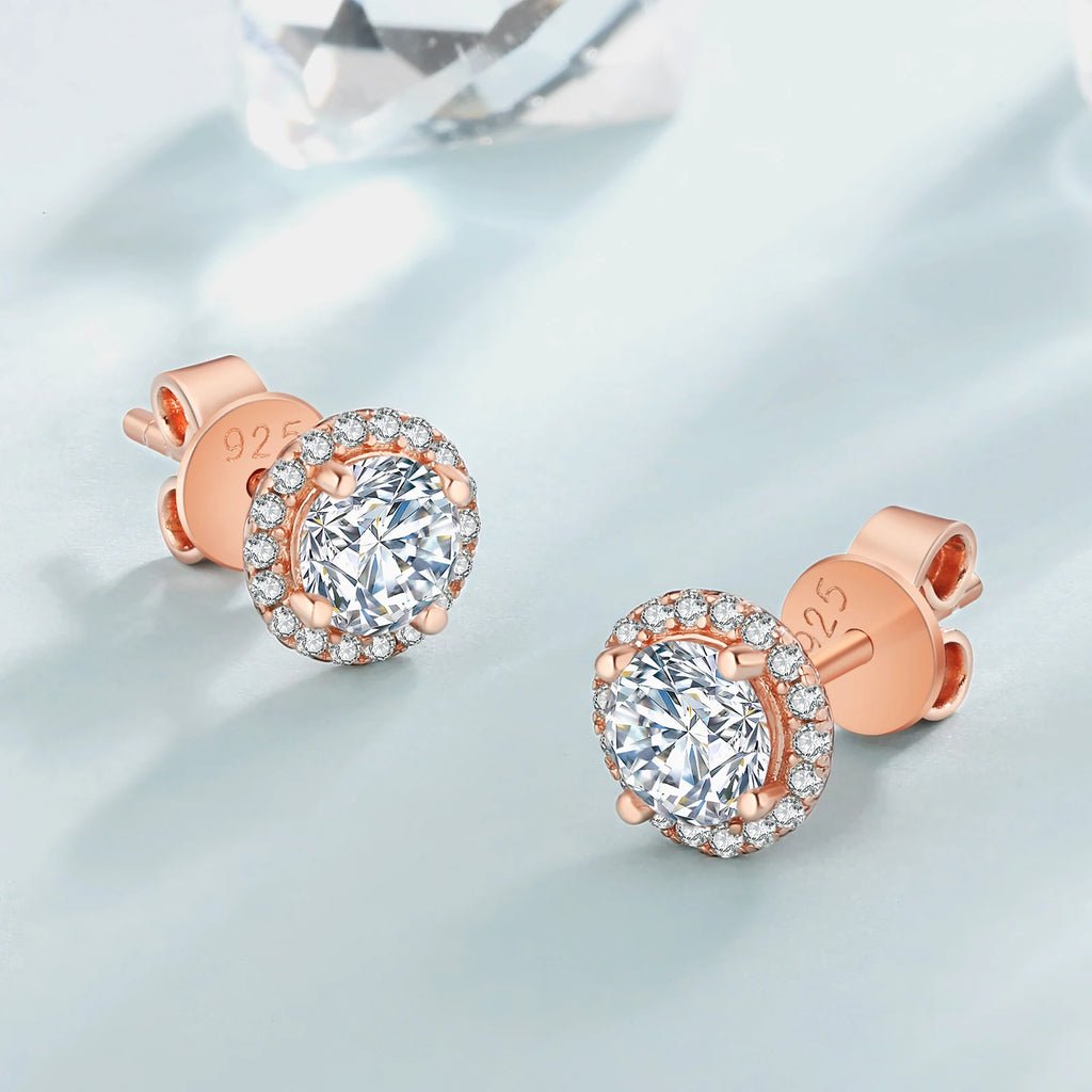 LUXVANE ROYAL MOISSANITE EARRINGS フラワーカット925シルバーピアス