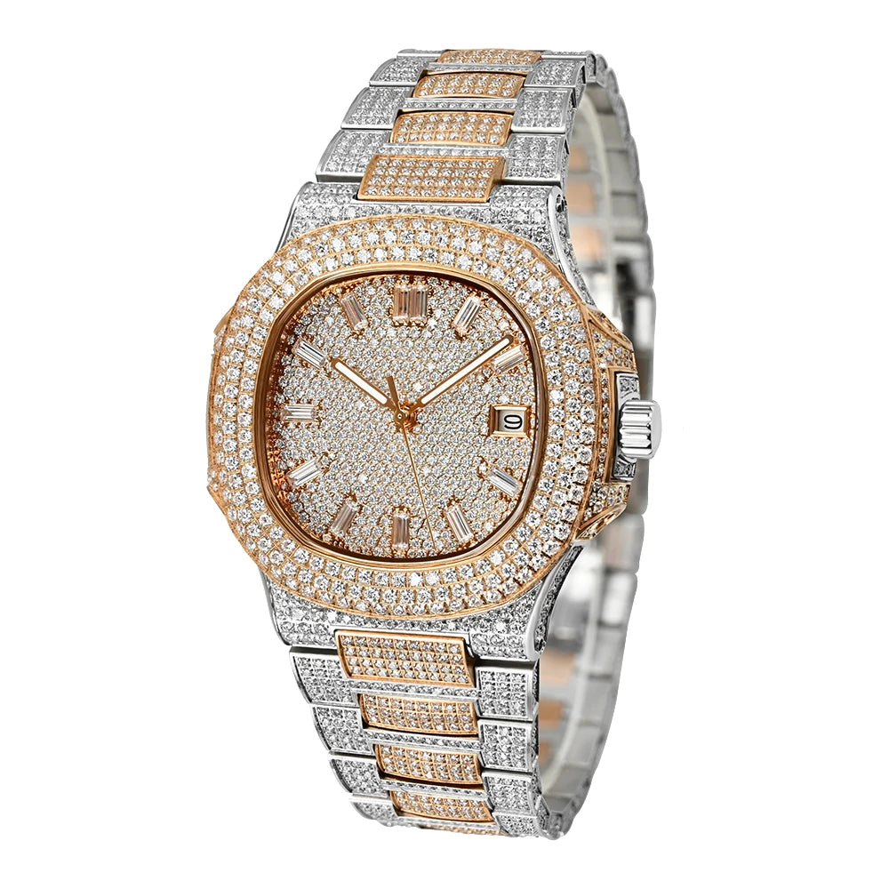 LUXVANE ROYAL ICE MOISSANITE WATCH 5BAR