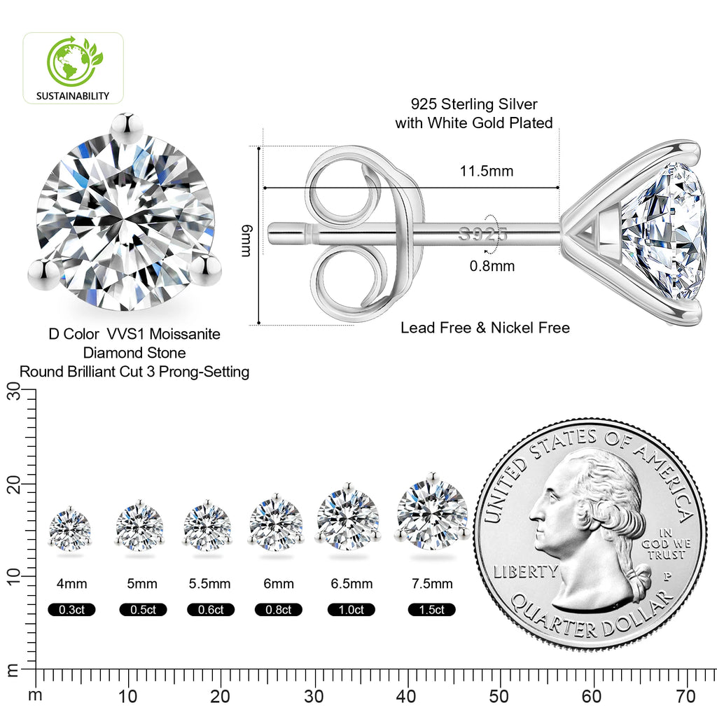 LUXVANE ROYAL MOISSANITE EARRINGS フラワーカット925シルバーピアス