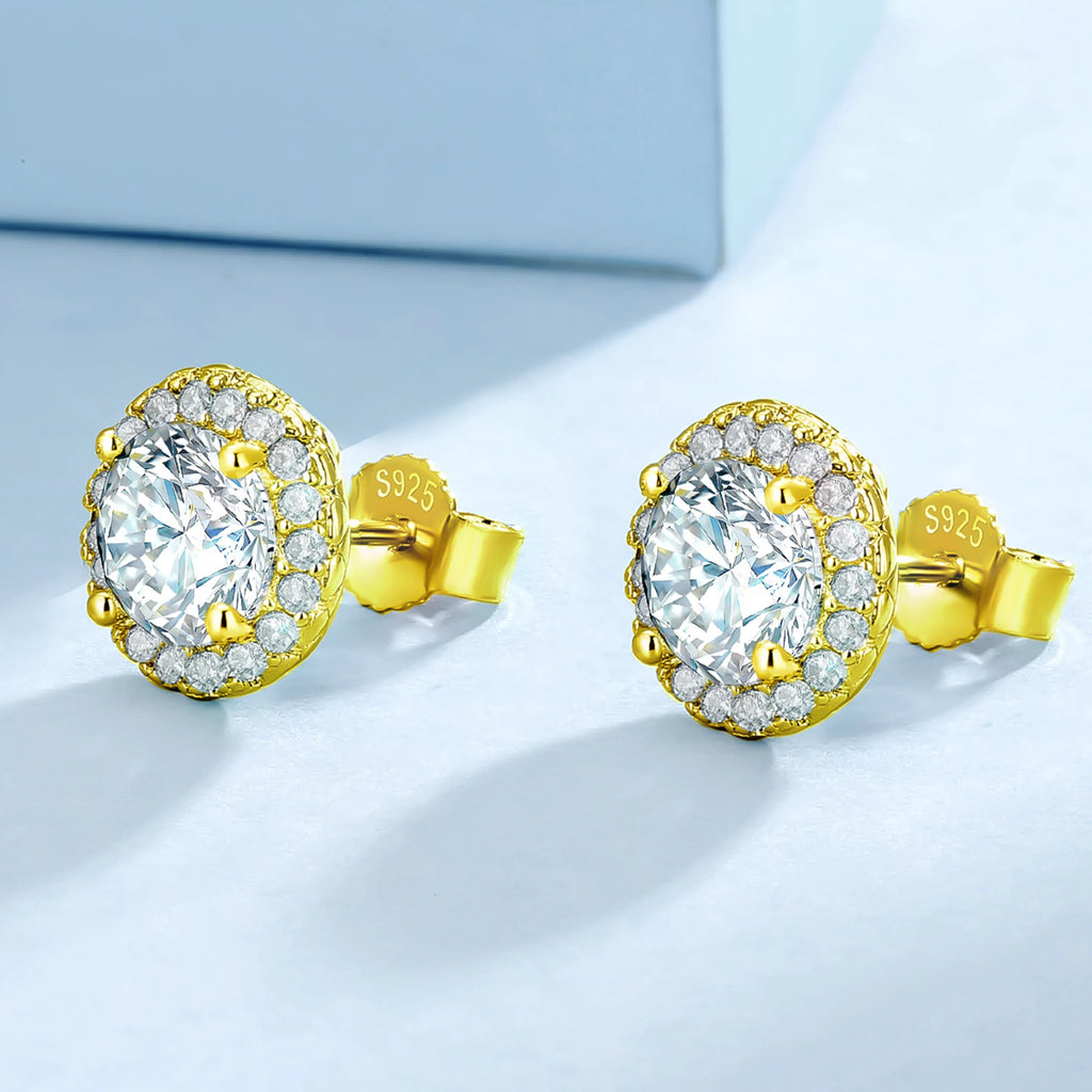LUXVANE ROYAL MOISSANITE EARRINGS フラワーカット925シルバーピアス
