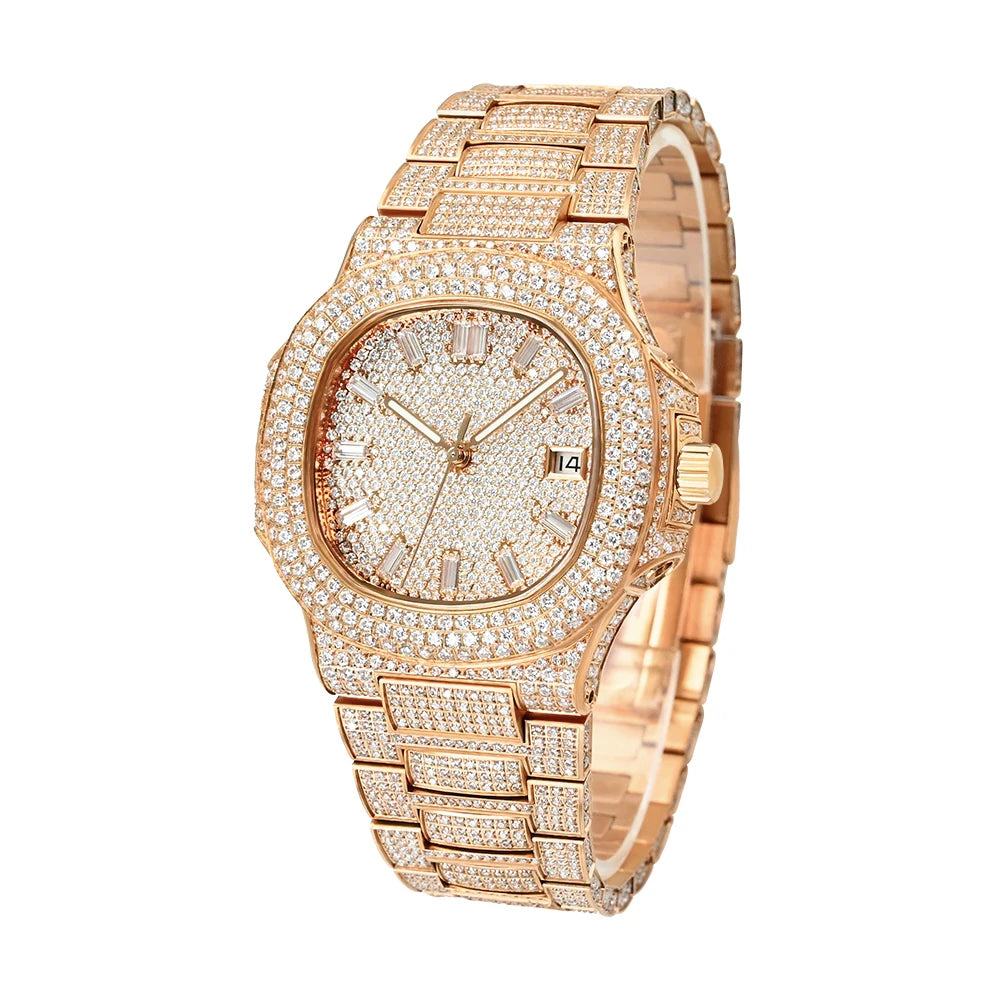 LUXVANE ROYAL ICE MOISSANITE WATCH 5BAR
