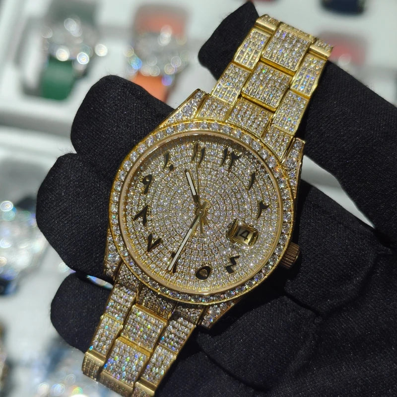 LUXVANE ROYAL ICED FLOWER Moissanite Watchs