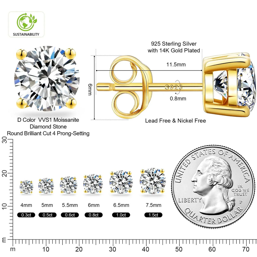LUXVANE ROYAL MOISSANITE EARRINGS フラワーカット925シルバーピアス