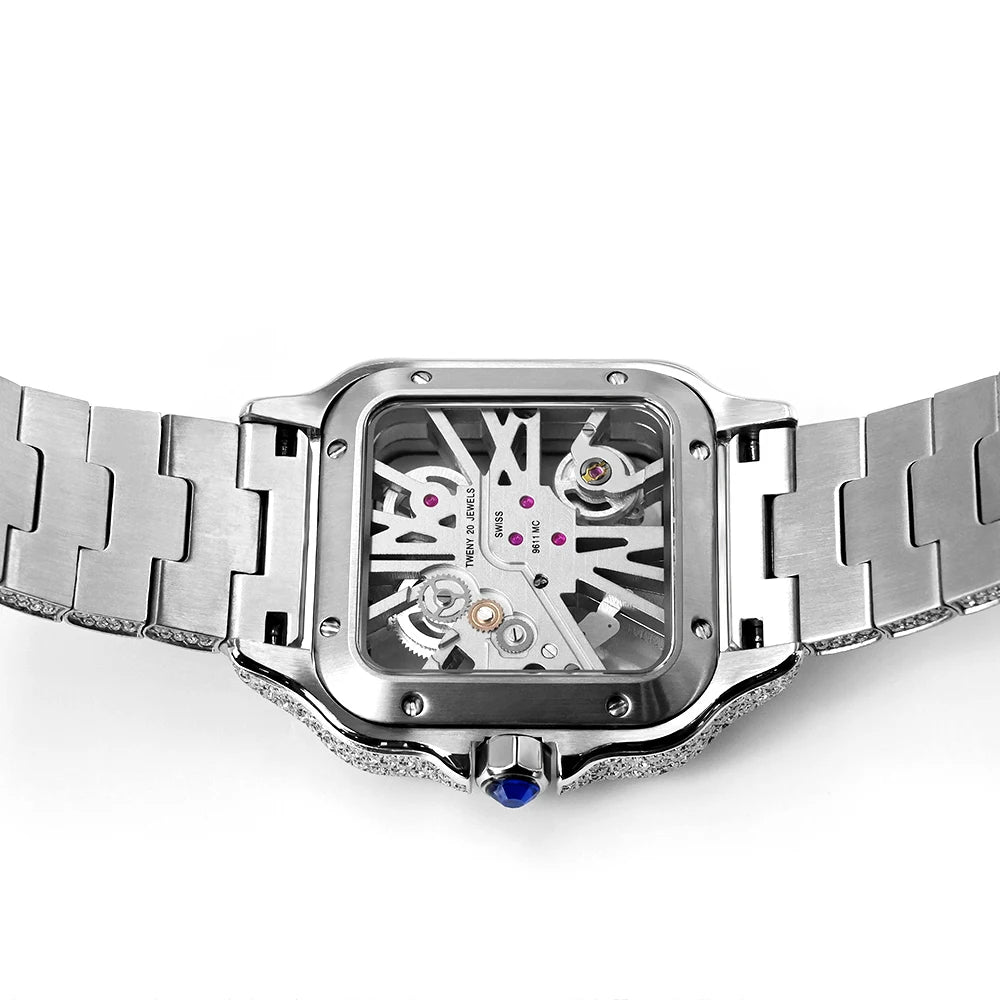 LUXVANE SKELETON MOISSANITE QUARTZ WATCH