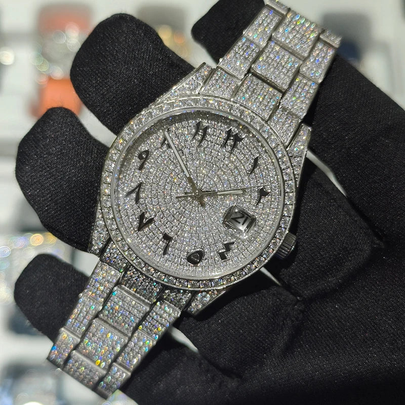 LUXVANE ROYAL ICED FLOWER Moissanite Watchs