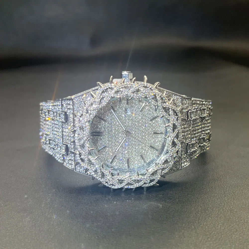 LUXVANE ICE BLOOM ice out Watches