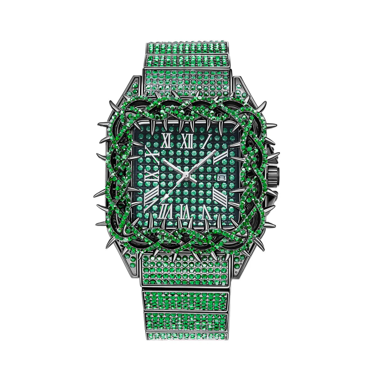 LUXVANE ROMAN ICE SQUARE WATCH