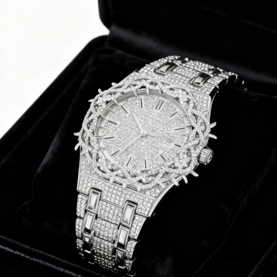 LUXVANE MEGA ICE DIAMOND WATCH