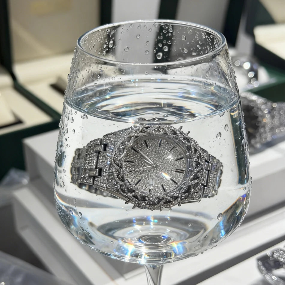 LUXVANE MEGA ICE DIAMOND WATCH