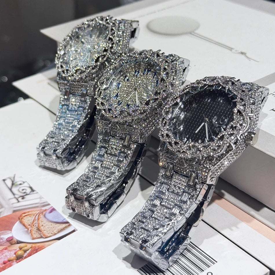 LUXVANE MEGA ICE DIAMOND WATCH