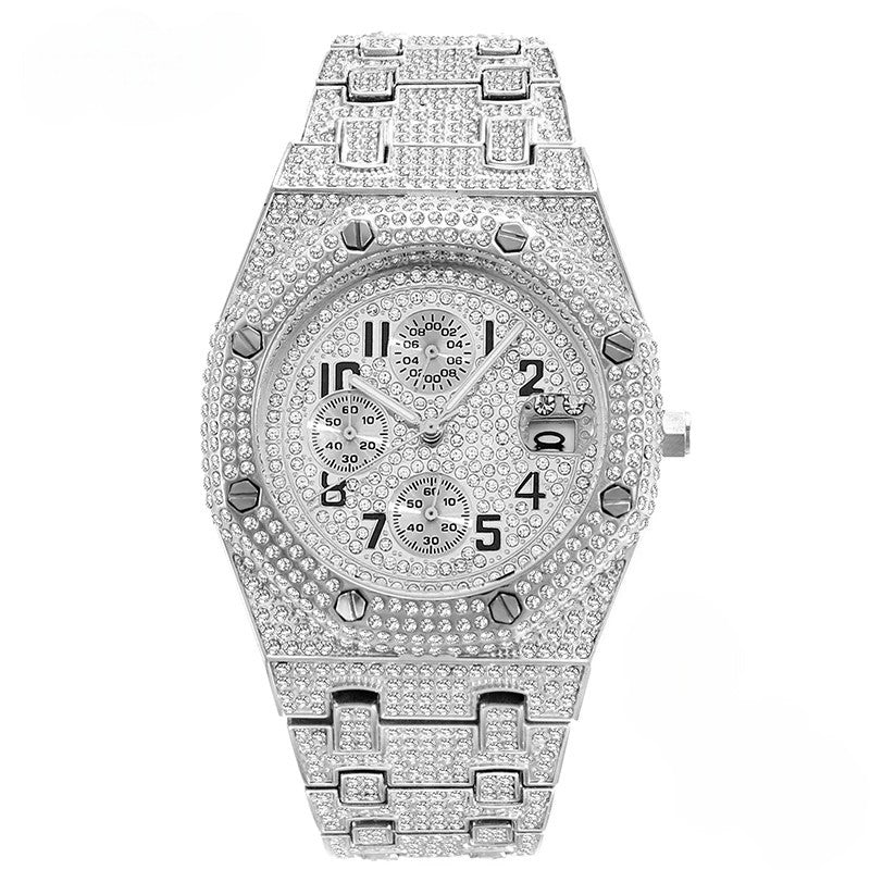 LUXVANE ICE CHRONOGRAPH WATCH フルダイヤラグジュアリー腕時計