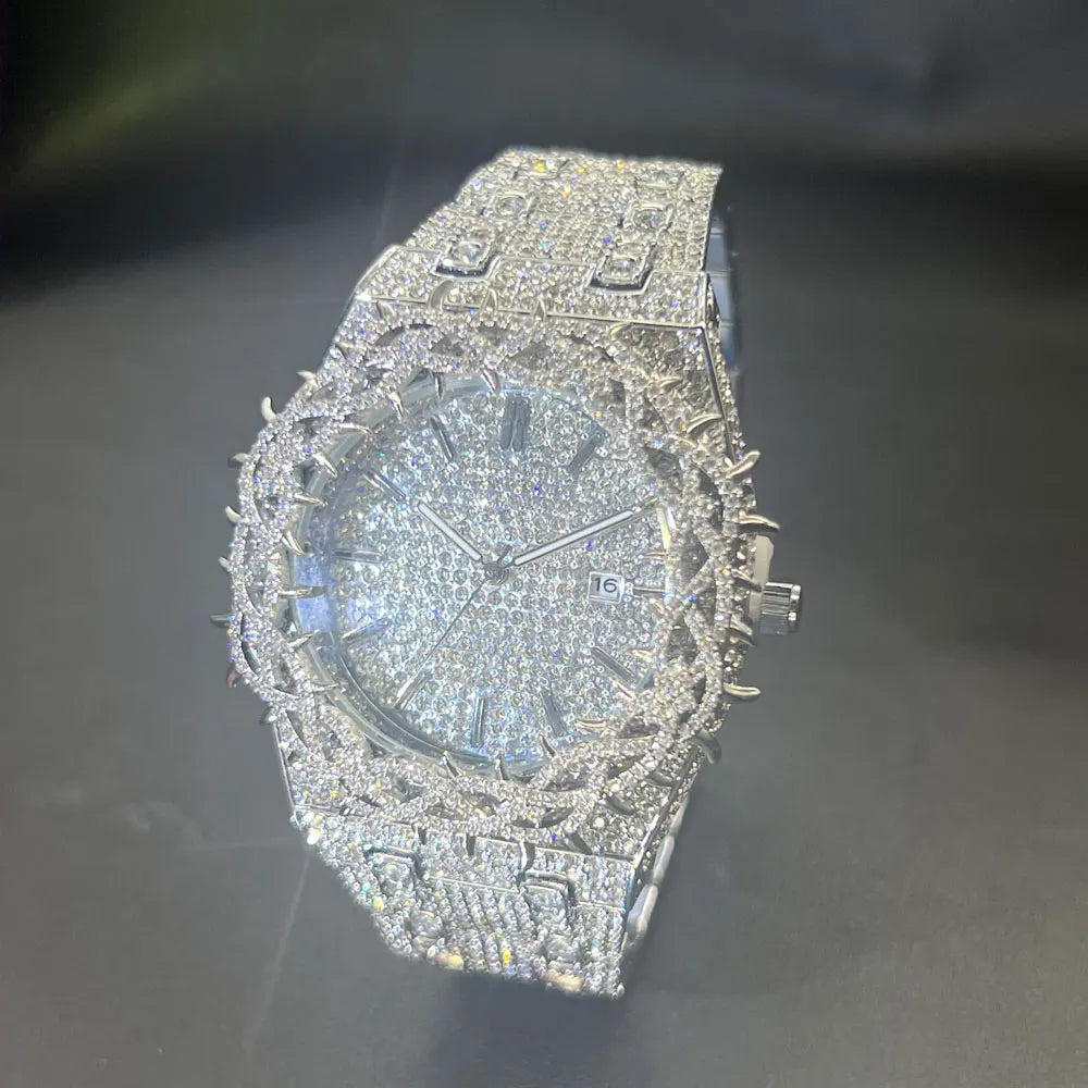 LUXVANE ICE BLOOM ice out Watchs