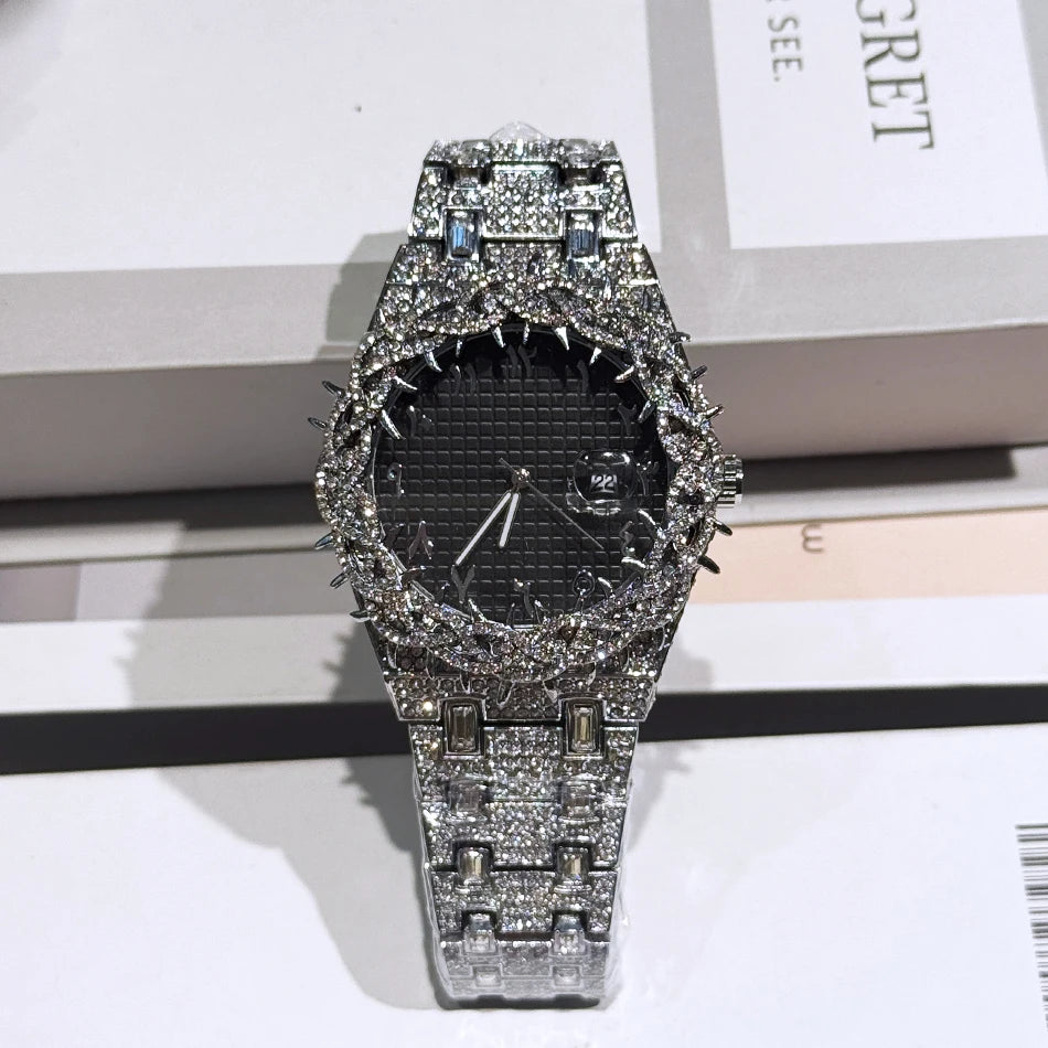 LUXVANE MEGA ICE DIAMOND WATCH