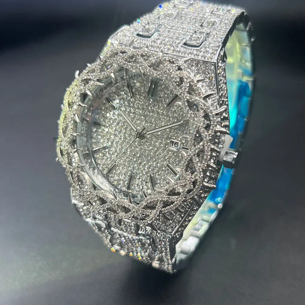 LUXVANE ICE BLOOM ice out Watches