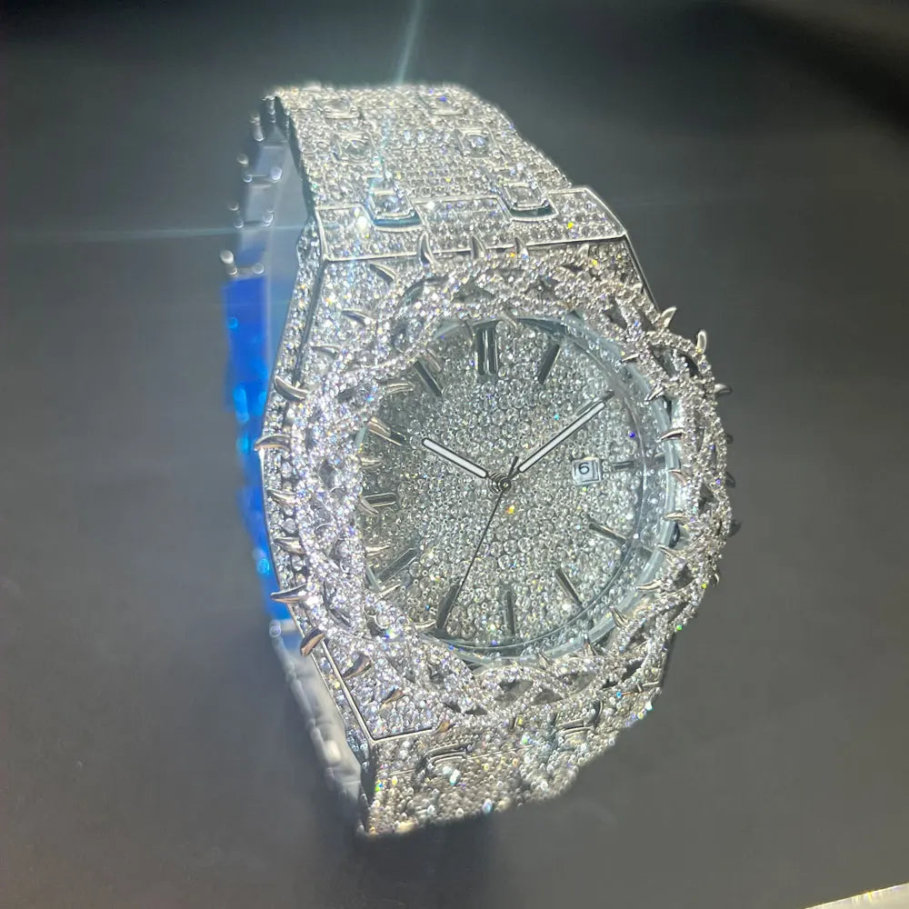 LUXVANE ICE BLOOM ice out Watches