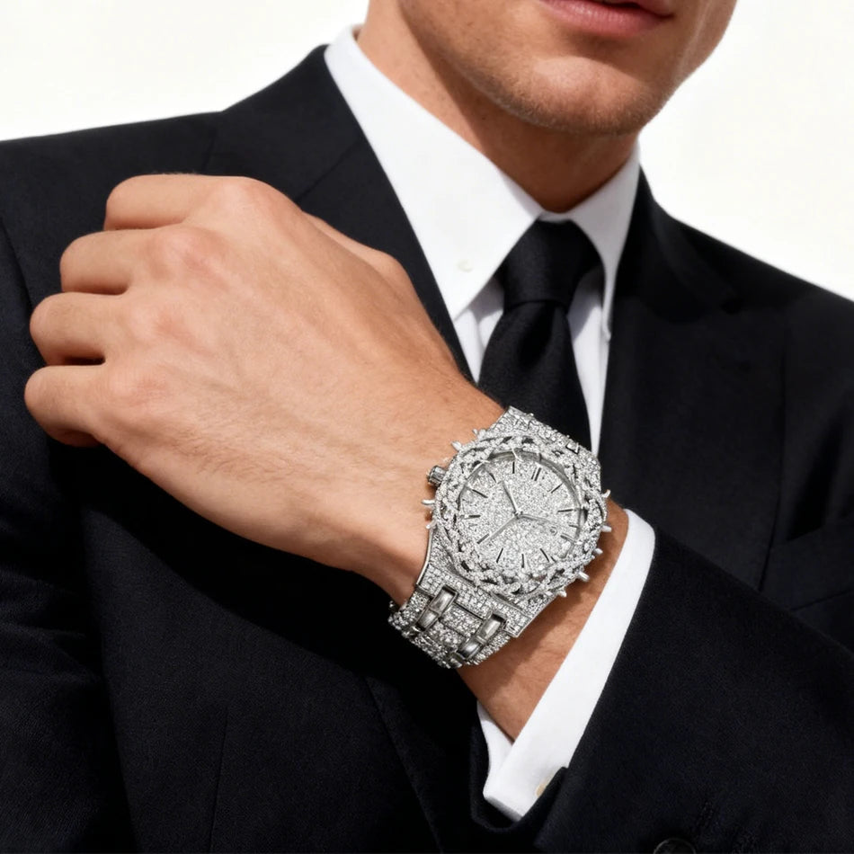 LUXVANE MEGA ICE DIAMOND WATCH