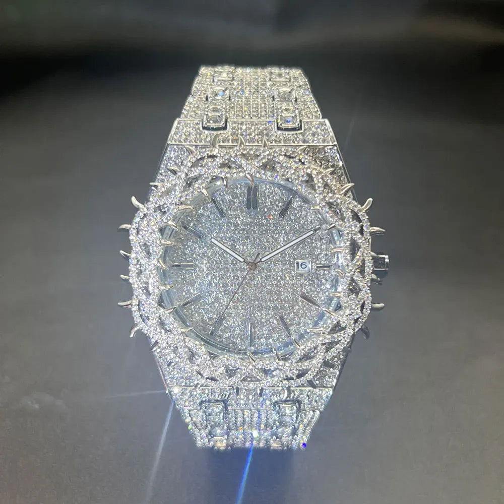 LUXVANE ICE BLOOM ice out Watches