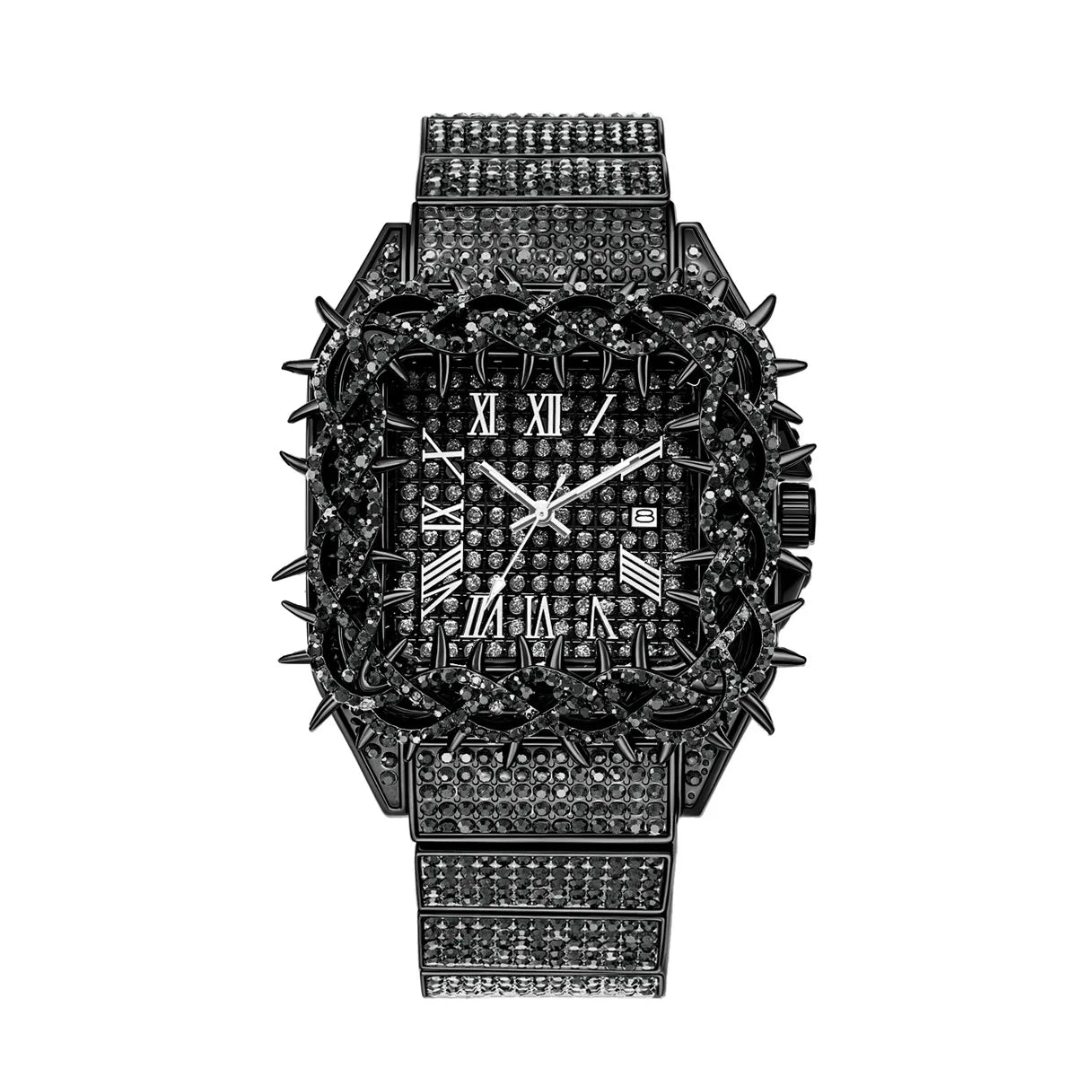 LUXVANE ROMAN ICE SQUARE WATCH