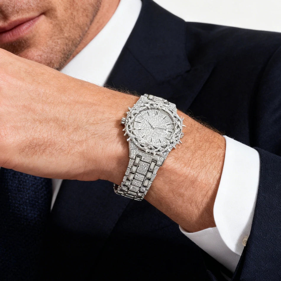 LUXVANE MEGA ICE DIAMOND WATCH